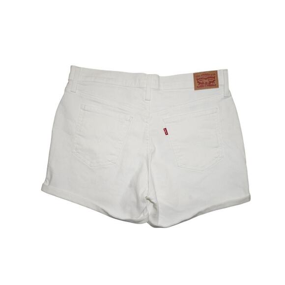 Levi’s White Mid Length Denim Shorts – Women’s Size 32 - Picture 4 of 5